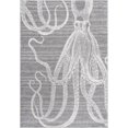 thumbnail image 1 of nuLOOM BDTP05A-406 Thomas Paul Power Loomed Octopus Grey 4' x 6' Area Rug, 1 of 2