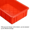 thumbnail image 3 of Uxcell 12"x8"x3" Plastic Lab Tray Rectangle Utility Stackable Box Crafts Organizer Red, 3 of 5