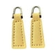thumbnail image 1 of 2 tiradores de cremallera de cuero artificial para chaqueta. Beige Amarillo, 1 of 9