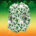 thumbnail image 1 of Ceisia Men's Loose Fit Waffle Knit Sweatshirt - St. Patrick's Day Green Beer Festive Print Green S Gifts, 1 of 5