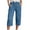 Blue, variant on Casual Capris for Women Summer New Summer Capris for Women Casual 2025 Loose Comfy Trendy Pants Elastic Waist Cropped Trouser Beach Clothes Light Blue S