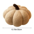 thumbnail image 2 of HengDidi Plush Pumpkin Shaped Throw Pillow for Fall Decor, Large 14 Inch Soft Flock Cushion with Lifelike, Cozy Home Accent Pillow for Sofa Bed, 2 of 6