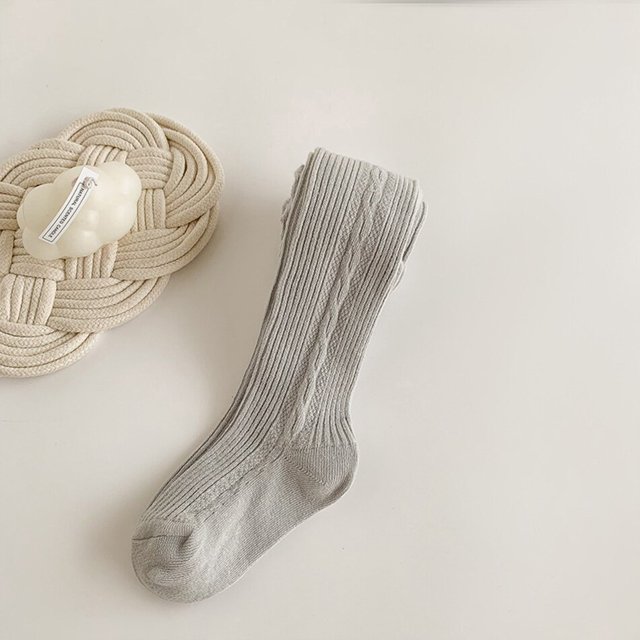 Medias de primavera y otoño para bebés, pantimedias con lazo para niñas pequeñas, medias cálidas de invierno para niños, mallas de algodón peinado de 0 a 12 añosXS (6-12M) Gao Jinjia LED