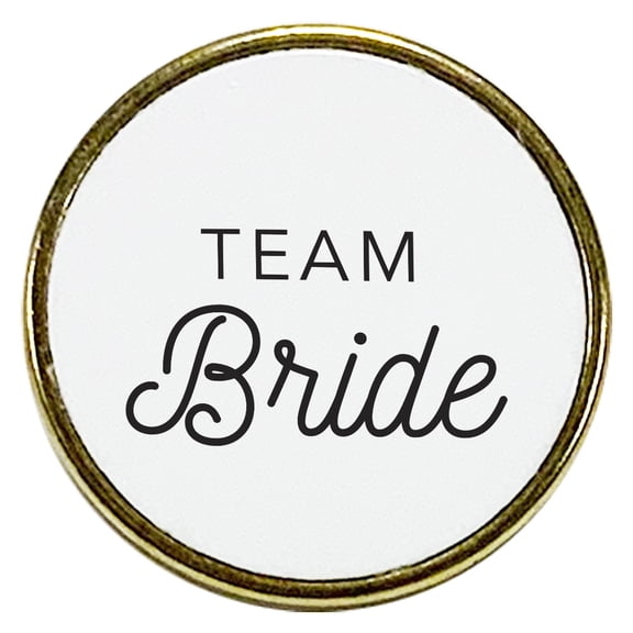 Koyal Wholesale Team Bride Enamel Lapel Pin, Bridal Party Button Pins for Wedding, Bridesmaid Gifts, 1-Piece