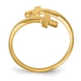 thumbnail image 2 of 14k Yellow Gold Double Cross Ring Religious, 2 of 9