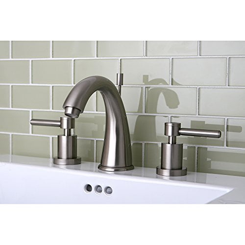 Two Handle 8" to 16" Widespread Lavatory Faucet with Brass Pop-up