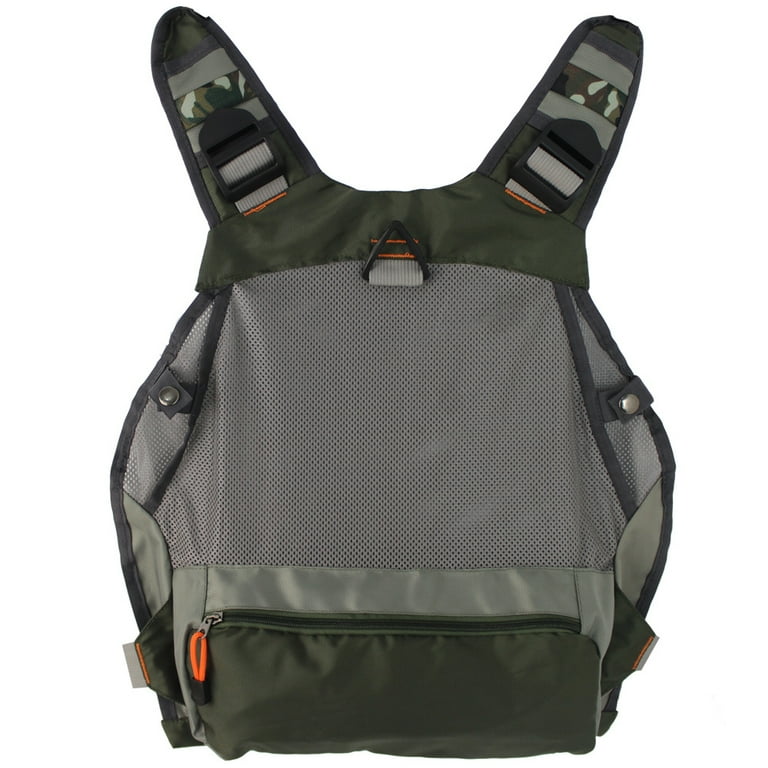 Versatile Fly Fishing Vest Pack with 17 Pockets and Rod Holder