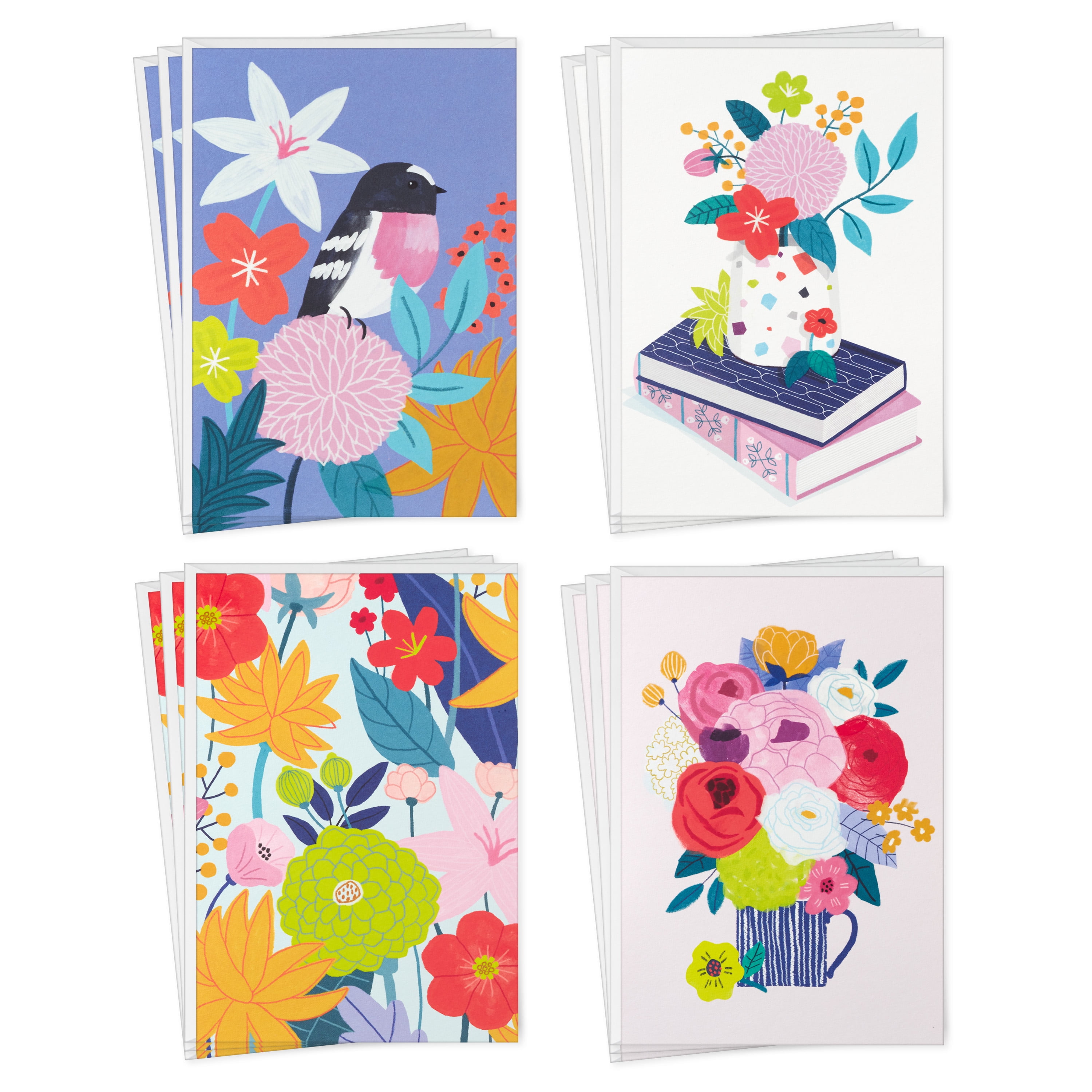 Hallmark Blank Cards, Folk Floral Assortment, 12 ct.
