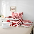 thumbnail image 4 of Erosebridal Red Striped Bed in a Bag Full size, Zebra Print Bed Set, Animal Theme Decor, 7pcs, 4 of 5
