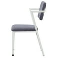 thumbnail image 3 of DeeHome Grey and White Open Back Upholstered Office Chair, 3 of 6