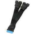 thumbnail image 2 of 2Pcs Motherboard USB 3.0 19PIN Header 1 To 2 Extension Splitter Cable,12Cm 19Pin Internal Extension, 2 of 5