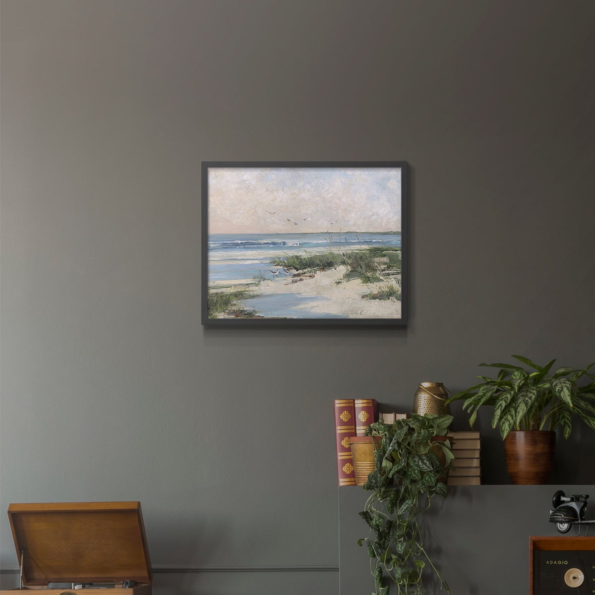 Soft Morning Sea by Sally Swatland - Restickable Framed Giclée Print