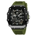 thumbnail image 2 of Skmei 2398 Dual Display Barrel-Shaped Watch with 50M Waterproof, EL Luminous, Multifunction (Stopwatch, Timer, Alarm, Date/Week), Glass Mirror, PC Case, Silicone Strap, Stainless Steel Buckle -, 2 of 7