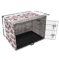 thumbnail image 6 of Floral Dog Crate Cover, Hand Drawn Like Aster Flowers Drawing Repetitive Print on a Plain Background, Easy to Use Pet Kennel Cover Small Dogs Puppies Kittens, 7 Sizes, Violet Pink Cream, by Ambesonne, 6 of 6