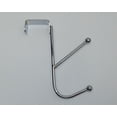 thumbnail image 4 of 2 Over The Door Double Hook Chrome Steel, Doors Up To 1.75" Wide Metal Hanger 2x, 4 of 6