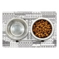 thumbnail image 1 of German Pet Mat for Food and Water, Hand Drawn German Style Houses Monochrome European Architecture Sketch Image, Non-Slip Rubber Mat for Dogs and Cats, 18" X 12", by Ambesonne, 1 of 2