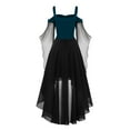 thumbnail image 6 of Dresses For Women Plus Size Fashion Gothic Vintage Midi Dress Croset Long Flare Sleeve Irregular Length Dress Short Sleeve, 6 of 6