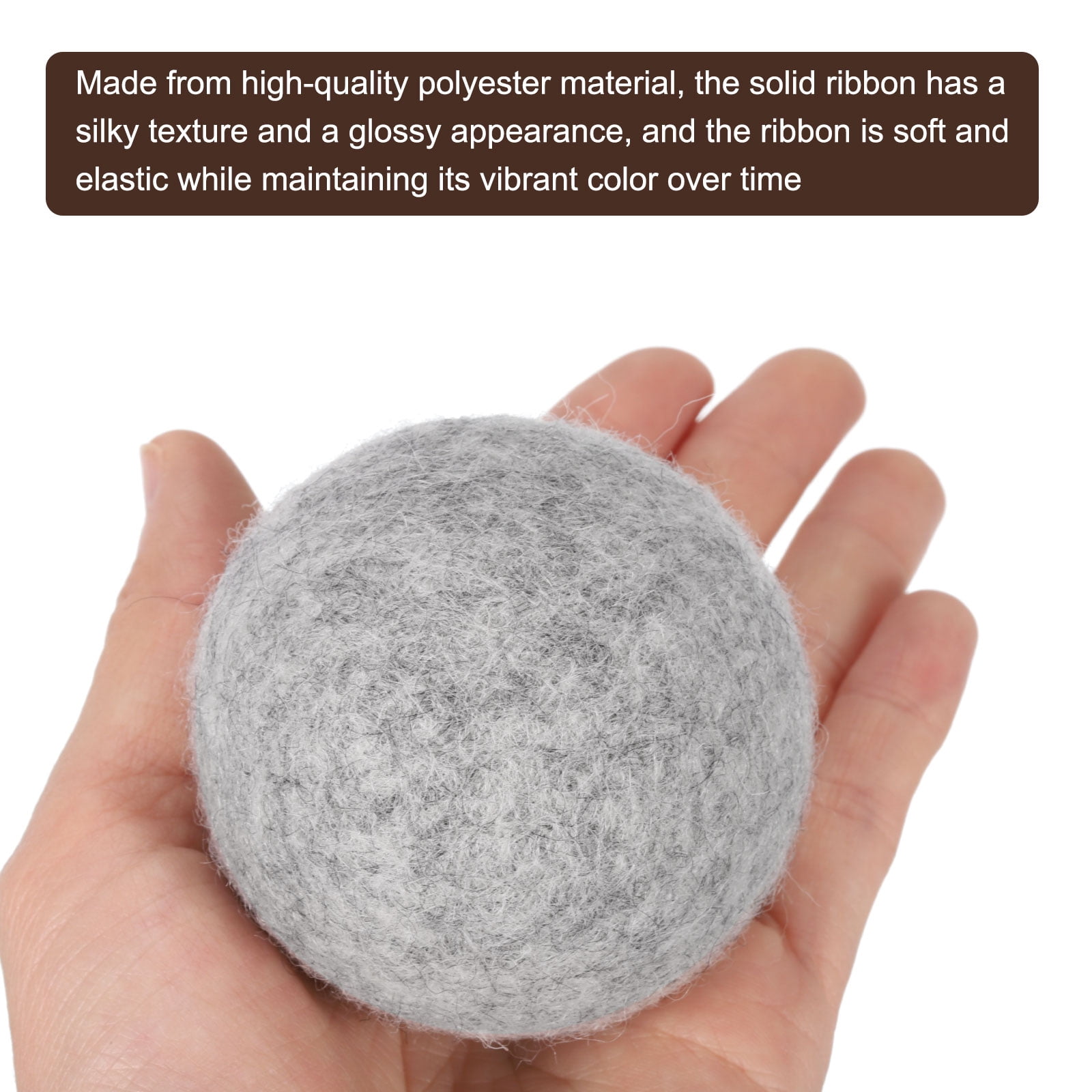 Unique Bargains Wool Laundry Dryer Balls for Reducing Static and Wrinkles Light Grey