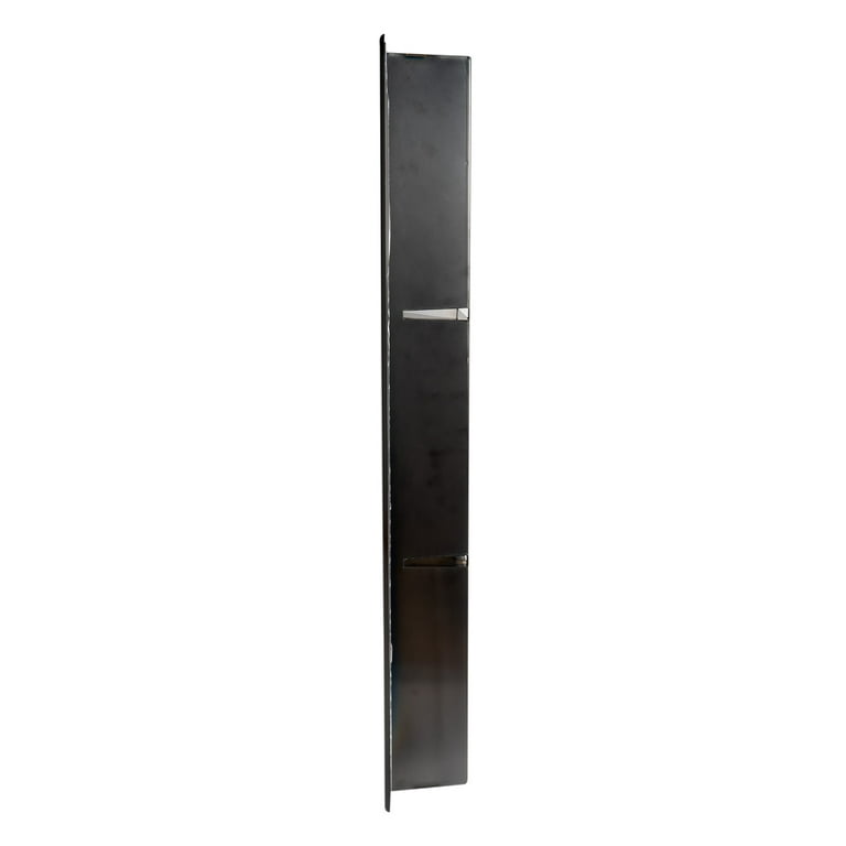 ALFI brand 8 x 36 Black Matte Stainless Steel Vertical Triple Shelf -  Luxury Bath Collection