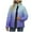 Purple, variant on IROINNID Women's Puffer Jacket Long Sleeve Gradient Stand Collar Outwear, Loose Gradient Cotton-Padded Jacket Short Jacket Blouse