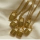 thumbnail image 5 of Collar de hip hop con múltiples capas de acero inoxidable y candado concéntrico cruzado, 5 of 5