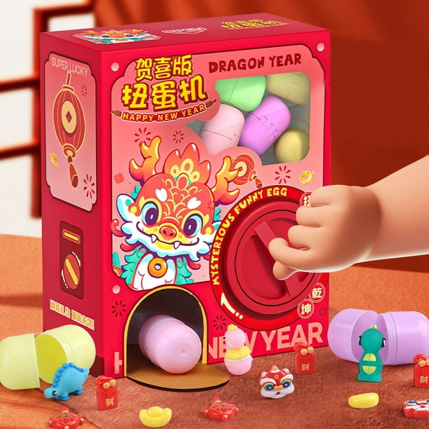 Xihbxyly Ofertas Relámpago de Hoy Expansión Minimalista de Juguetes En Año Nuevo para Niños y 6 Dinosaurios En Simulación Año Nuevo para Niños Pequeños Máquina En Regalo de Pascua de Dinosaurios
