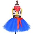 thumbnail image 5 of Vestido de tutú con sombrero y bufanda para niña, disfraz de vaquera, Woody, Jessie, de tul, para fiesta de cumpleaños y Halloween, 5 of 5