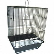 YML Group Flat Top Medium Parakeet Cage - Black - 16.5in.H x 10.8in.W x 13.3in.L