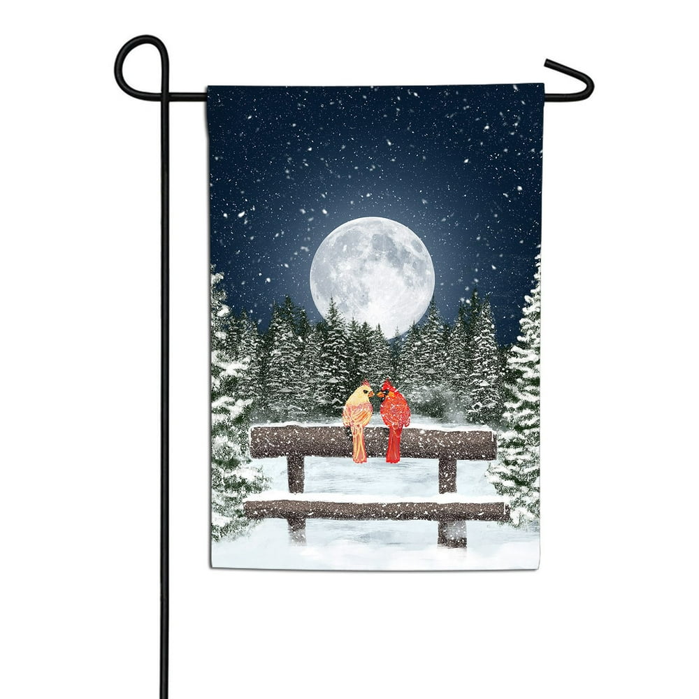 America Forever Flags Double Sided Garden Flag Winter Moon 12.5" x