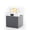White, variant on JXXM 28" Fire Pit Table, 50,000 BTU Steel Gas Firepit with Lid and Glass Wind Guard, Black
