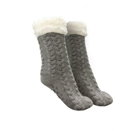 

One Opening Slipper Socks Ultra-Plush Fleece Warm Anti-Slip Grips