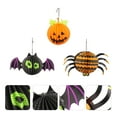 thumbnail image 2 of creative spider lanterns 3 Pcs Halloween Paper Lanterns Three-dimensional Halloween Spooky Pumpkin Bat Spider Decoration, 2 of 6