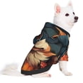 thumbnail image 2 of Goofa Vintage Colorful Flower French Bulldog Pattern Small Dog Sweater Hoodies Pet Grey Hooded Soft Fleece Sweatshirts with Pocket Fall Winter Puppy Cat Sweaters Warm Clothes-, 2 of 8
