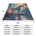thumbnail image 3 of Zufioo Forest Lake White Horse Fleece Blanket Queen Size,Plush Bed Blanket,Ultra Soft Throw Blanket,Plush Fuzzy Cozy Blanket Perfect for Bed,Couch-40"x30", 3 of 7