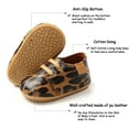 thumbnail image 4 of Baby Boys Girls Moccasins Oxford Sneakers PU Leather Rubber Sole Infant Loafers Anti-Slip Toddler First Walkers Crib Dress Shoes, 4 of 6