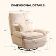 thumbnail image 2 of Electric Glider,Power Recliner, Reclining Sofa Chair with USB Ports,Swivel Glider Recliner Chair (Beige), 2 of 9
