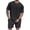 Black #33, variant on Dresfit 2 Piece Outfits Mens Short Sleeve Crew Neck T Shirts Match Shorts 2 Piece Sets 2026 Summer Lounge Oversize Short Sets Lightweight Drop Shoulder Tracksuit 4XL