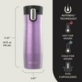 thumbnail image 2 of Contigo AUTOSEAL West Loop Vacuum-Insulated Stainless Steel Travel Mug with Easy-Clean Lid, 20 oz, Crystal Pansy & Crystal Juniper, 2-Pack, 2 of 5