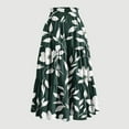 thumbnail image 4 of Abomasnow Long Skirt for Women 2025 Summer Fashion Tiered Elastic High Waisted Boho Floral Print Skorts A-Line Flowy Swing Maxi Skirts, 4 of 4
