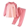 thumbnail image 4 of MEZZALL Boys Thermal Patchwork O-Neck Long Sleeve Tops And Pants Kids Warm Base Layer Sleepwear Home Loungewear For Children Cozy Pajamas Sets, 4 of 4