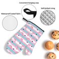 thumbnail image 3 of Daiia Flamingo1 Pattern Oven Mitts and Pot Holders 4 pcs Set,High Heat Resistant 500 Degree Extra Thicken Long Kitchen Cotton Oven Glove, 3 of 6
