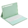 thumbnail image 3 of Para Tab S8 Funda para teclado Matcha Verde Ángulo ajustable Funda de PU Tableta desmontable Teclado inalámbrico para SM X800 S7 FE Sin Trackpad, 3 of 14