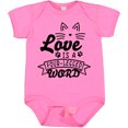 thumbnail image 3 of Inktastic Love is a 4 Legged Word with Cat Ears and Whiskers Boys or Girls Baby Bodysuit, 3 of 5