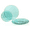 COASTAL-Clear Blue & Gold, variant on " OCCASIONS " 50 Plates Pack (25 Guests) Premium Wedding Party Disposable Plastic Plates Set -25 x 10'' Dinner + 25 x 7'' Salad /dessert plates (Coastal Plain Clear)
