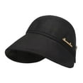 thumbnail image 2 of Xijirk Sun Hat with Curved Wide Brim for Outdoor Travel Gardening Daily Life for Adult Female Breathable Woven Sun Cap,Black,One Size, 2 of 4