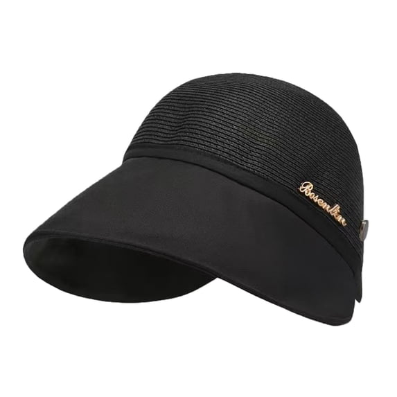 jiaxiM Sun Hats for Women Uv Protection Unisex Braided Straw Bucket Hat Adjustable Drawstring for All Season Beach