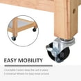 thumbnail image 6 of HOMCOM 42" Kitchen Trolley Cart Rolling Island Utility Serving Cart with 2 Drawers and 3-Tier Shelf Pine Wood, 6 of 10