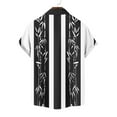 thumbnail image 5 of Men's Tribal Print T Shirt Button Down Short Sleeve Beach Hawaii Shirts Summer Lightweight Vintage Collar Blouse, 5 of 5