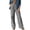 Black #19, variant on Dresfit Gingham Pants for Women Baggy Wide Leg Sweatpants Plaid Wide Leg Palazzo Pants Relaxed Fit Lightweight Drawstring Athletic Sweat Pants with Pockets S