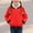 Red, variant on Mwjwdo Girls Hoodie - Cozy Soft Fleece Sherpa Lined Zip Up Hoodie Sweatshirt for Girls Long Sleeve Zipper Hooded Top with Shoulder Inserts Black 2 Years